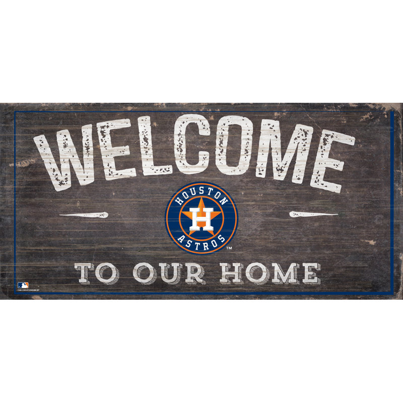 Décoration murale à enseigne vieillie welcome, Astros de Houston