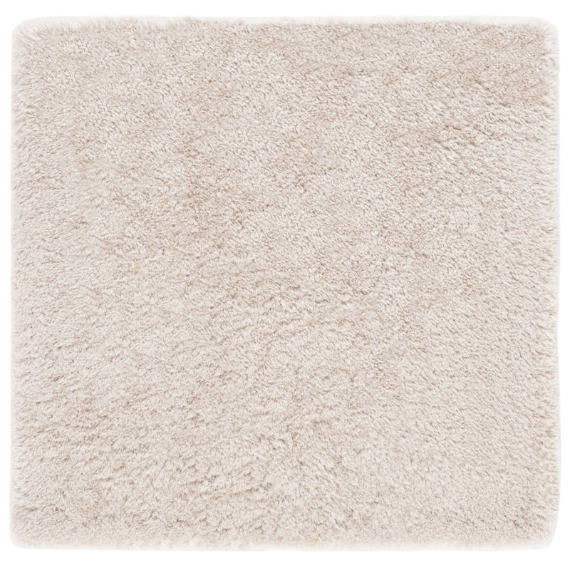 Gentas Shag Hand Tufted Performance Solid Color Rug, Square 5'