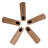 Smart 42" Indoor/Outdoor Ceiling Fan With Light, Dual Finish Black/Walnut 6-Blade, Remote  Control, Dimmable Led, 6-Speed Quiet Dc Motor, Reversible