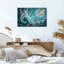 Toile tourbillonnante bleu sarcelle avec nuages et orage-1663698096