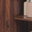 Armoire de rangement autoportante pour salle de bain, armoire de plancher en bois avec 1 tiroir et 2 portes, brun-1149365767