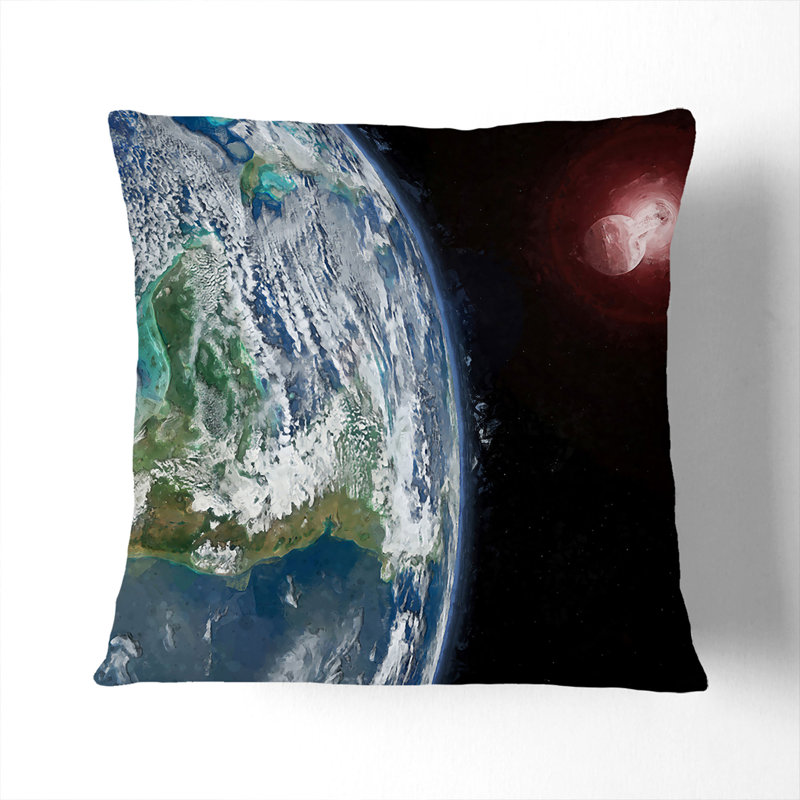 Square Throw Cushion, 40cm H x 40cm W x 15cm D, Black