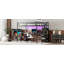 Lit mezzanine polyvalent en métal avec bureau en L, armoire et station de recharge USB pour les chambres modernes-417291311