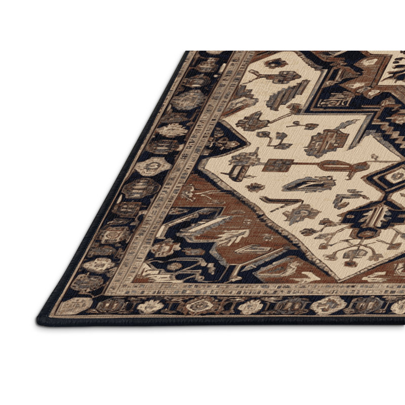Tapis brun lavable à la machine, Tapis de couloir 2 pi x 5 pi