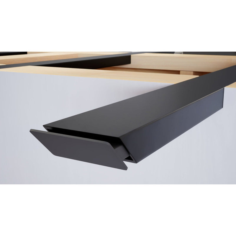 30 po x 2,5 po x 1 po - Support de support pour îlot double face original - Industriel, H 1 po x l 2,5 po x P 30 po
