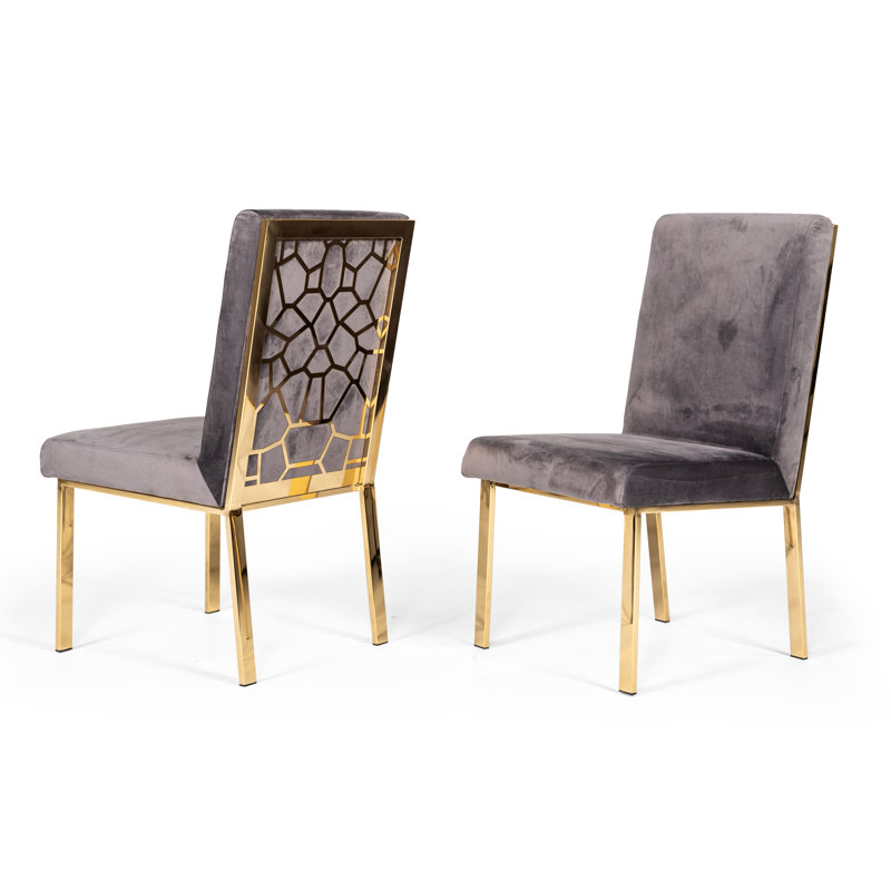 Harrisonville Upholstered Side Chair, Gray
