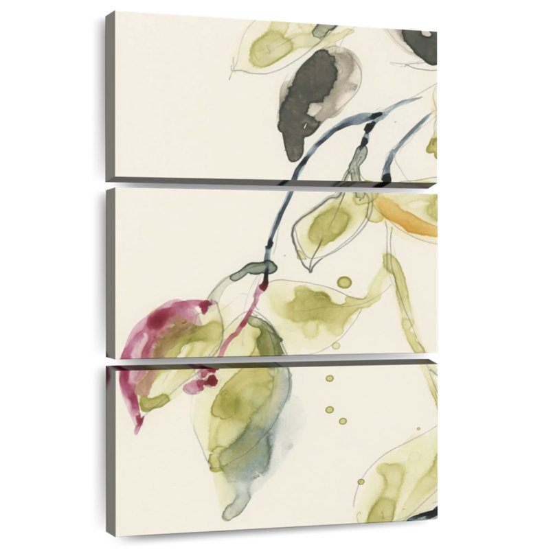 Harnek Leaf Branch Triptych I, 32" H x 20" W