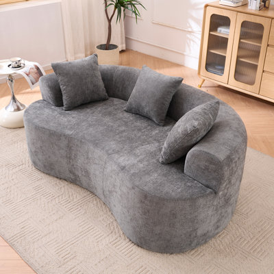 Crescent-shaped sofa