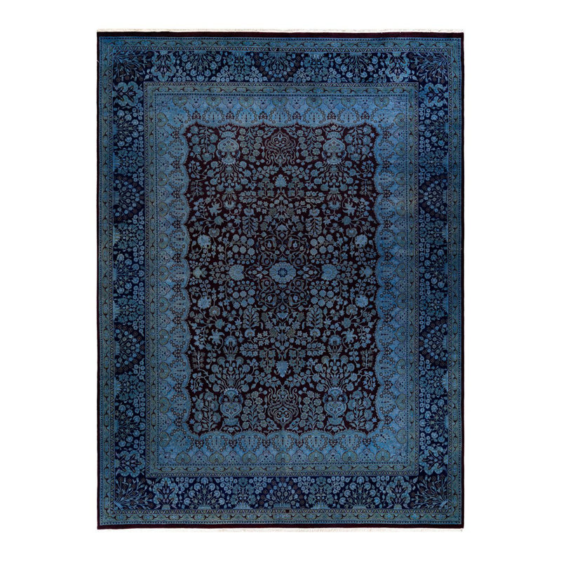 Tapis bleu noué à la main Weirsky - One-of-a-Kind Weirsky