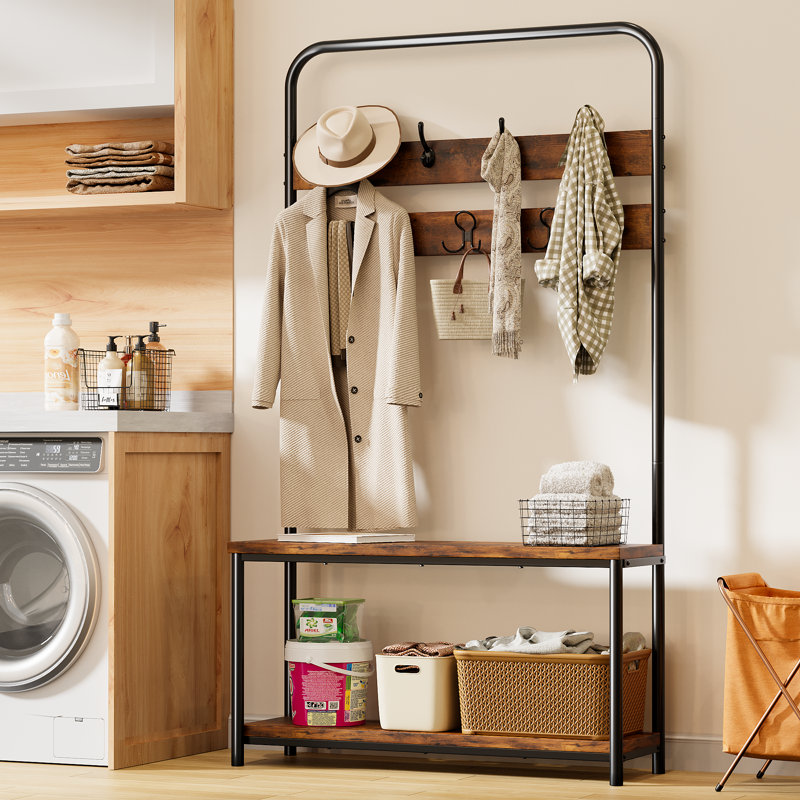 39.92'' Wide Freestanding 9 - Hook Coat Rack