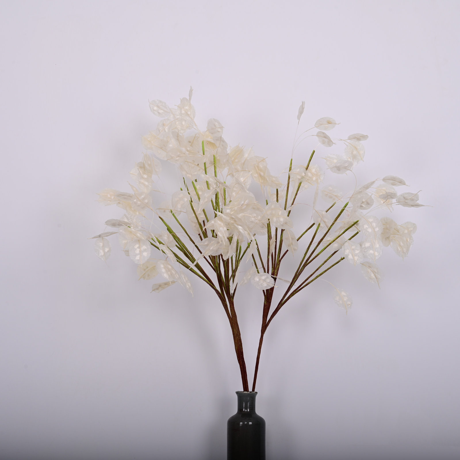 Artificial Farmhouse Fall Sprays Long Stem Foliage Leaves For Vase Filler, Home Office Decor Table Centerpiece, White
