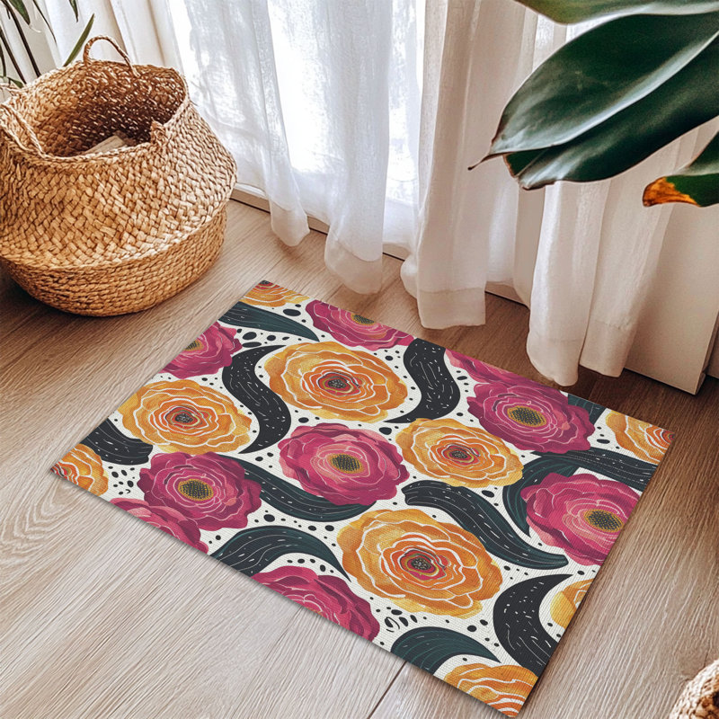 Tapis tressé Blossom Riot, Rectangulaire 3 pi x 5 pi