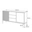 Chenell 154 Cm Wide 3 Drawer Sideboard
