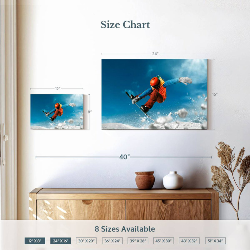 Sireci Snowboard Grab, 16" H x 24" W