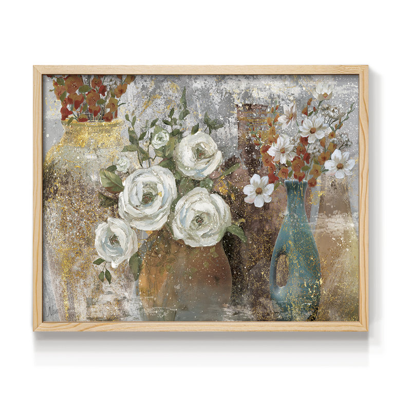 Vessels and Blooms Spice - Reproduction encadrée - Restickable, Naturel, H 16 po x l 20 po
