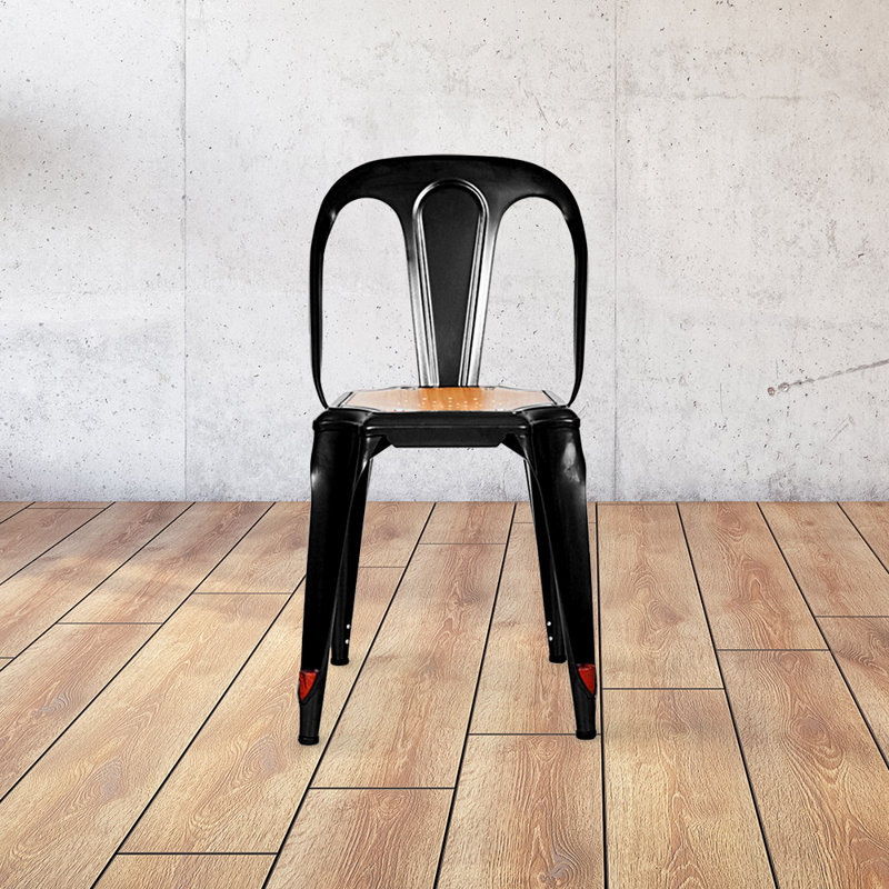 Marais 18'' H Stacking Side Chair, Black