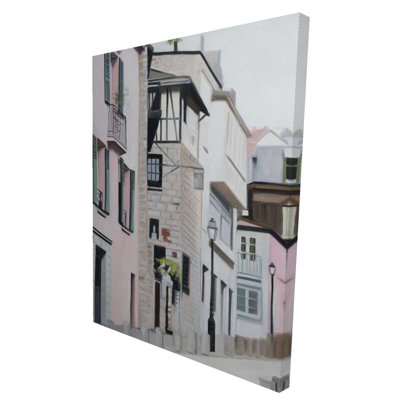 Street in Montmartre Paris Canvas | Building Architecture Decor