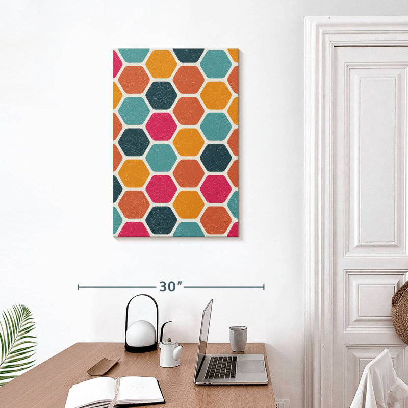 Motif hexagonal Avery Mid-Century, H 30 po x l 20 po