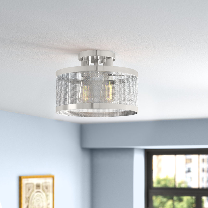 Emilia Flush Mount, Brushed Nickel