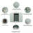 8ft x 4ft Outdoor Metal Storage Shed With window and metal foundation White-118170315-118170318
