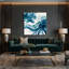 Aquarelle abstraite 16, art mural sur toile verte-1971929372