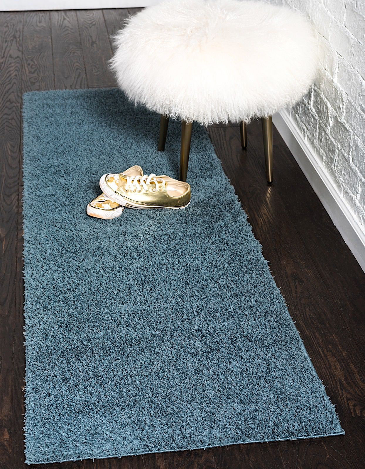 Ebern Designs Alpine Slate Blue Area Rug & Reviews | Wayfair