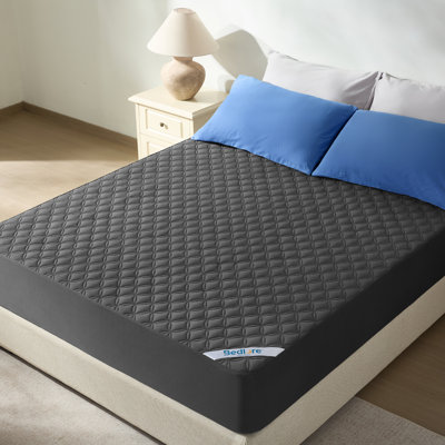 Protège-matelas imperméable sans bruit BEDLORE®, housse de matelas matelassée hypoallergénique et lavable, protège-matelas respirant avec poche profonde de 6 à 18 po