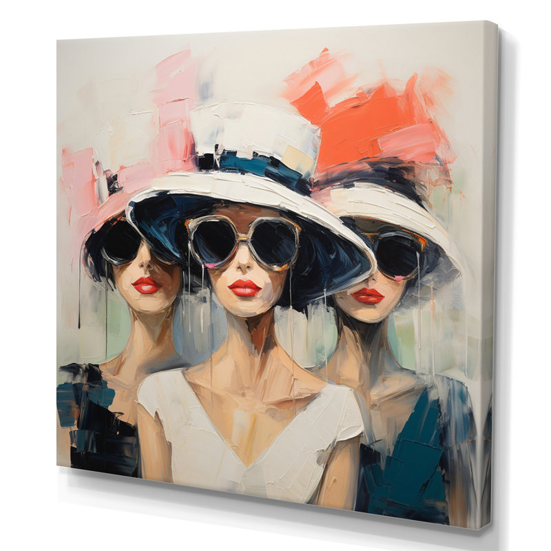 Collection Fashion Hats - imprimé, 44" H x 44" W, Toile tendue
