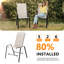 Chaises de salle à manger d'extérieur empilables (ensemble de 4)-388223604
