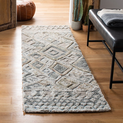 Powell Shag Hand Tufted Wool Southwestern Rug