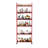 Red 6-Tier Rolling Cart Gap Kitchen Slim Slide Out Storage Tower Rack with Wheels-104579785