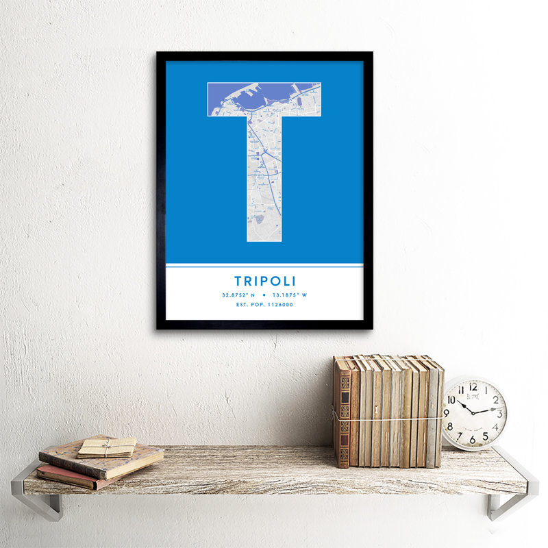 Tripoli Blue - Single Picture Frame Typography