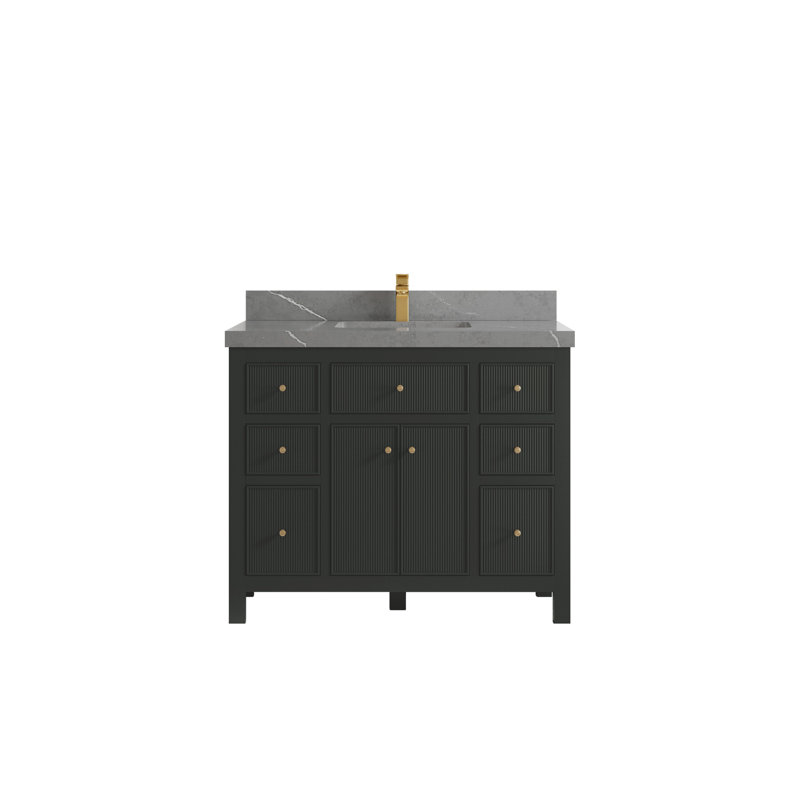 Sonoma X P 22 po De salle de bain simple en albâtre Quartz brun Viola, Piatra Grey, Matte Black