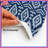 Blue Ikat Diamond Pattern Quilted Thin Bedspread-132415572