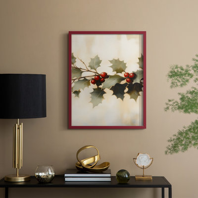 «Christmas Holiday Art», série 2-CLxxx, reproduction encadrée - bois massif