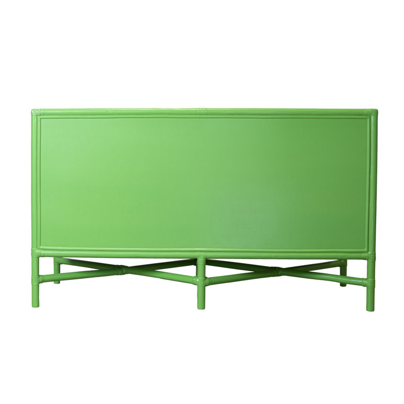 Venice 4 Drawers 54" W Double Dresser, Bright Green