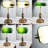 Kandace Antique Vintage Bronze Sleek Green Glass Shade Bankers Table Lamp With Pull Switch For Living Room-122625796-129105556