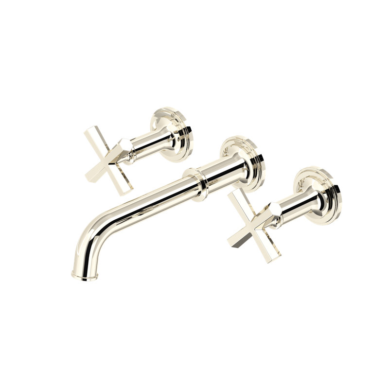 San Giovanni Wall Mount Lavatory Faucet Trim, Polished Nickel