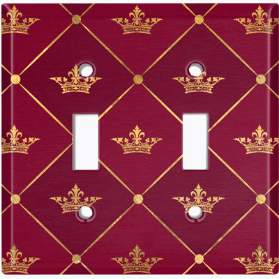 Plaque murale d'interrupteur à bascule Damask Royal Crown