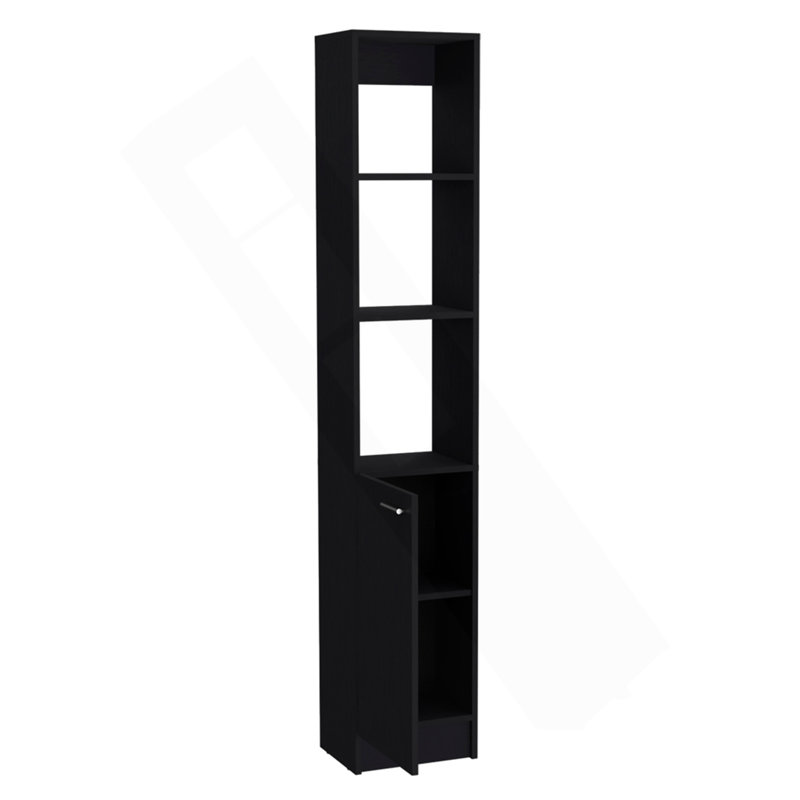Linen Cabinet Marion, Bathroom, Black, Black