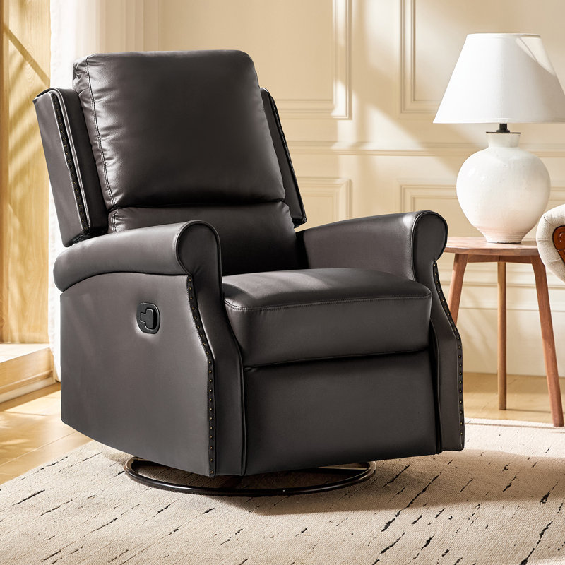 Fauteuil inclinable manuel traditionnel Philip, Brun