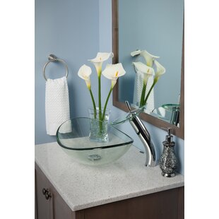 Slipper Glass Oval Vessel Bathroom Sink