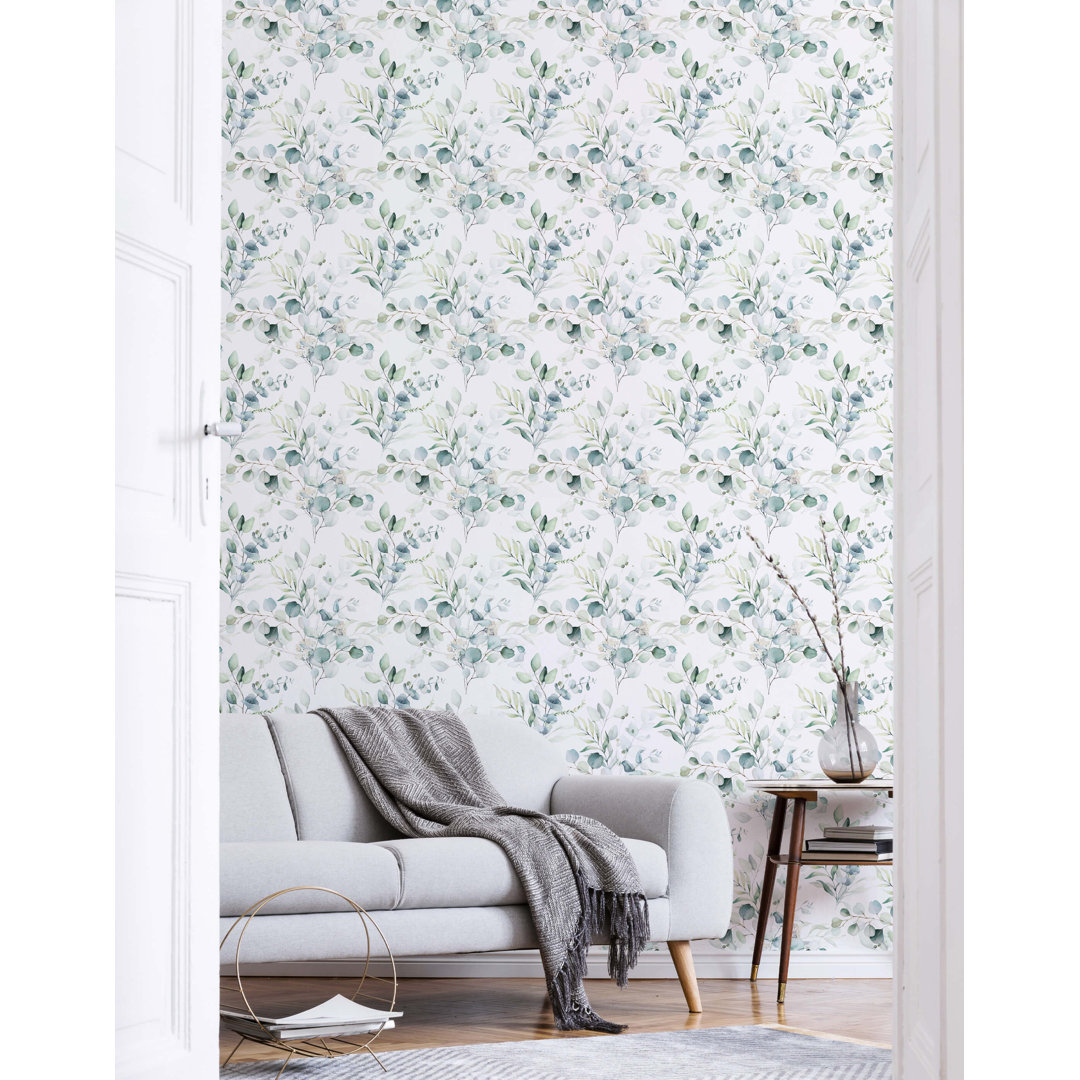 Watercolour Eucalyptus Leaves Wallpaper