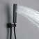 Solid Brass Digital Display Thermostatic Shower Set with Four Functions with Temperature Control