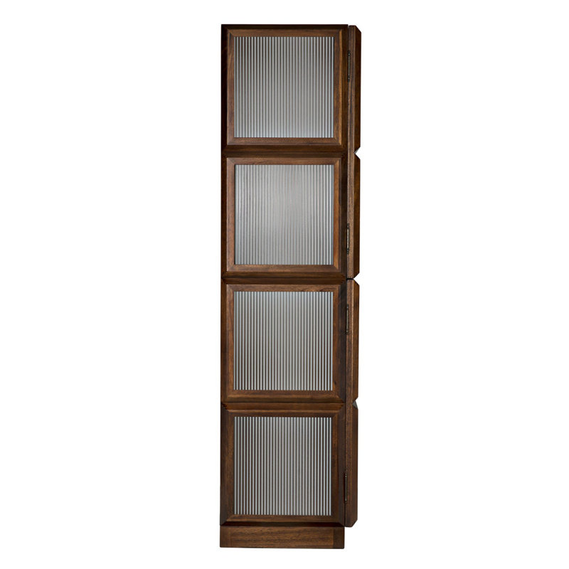 Collins Display Stand, Dark Walnut/Clear