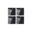 4 Square Slate Coasters with Highland Cow Design