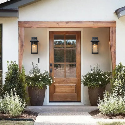 Matte Black 30cm H Outdoor Sconce