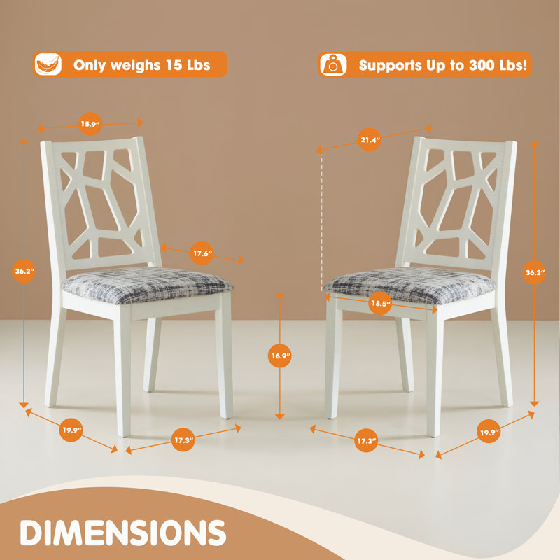 Chaise de salle à manger Latrix, Chêne blanc classique