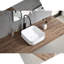 Lavabo de comptoir carré à finition carrée (finition blanche) d'Uswa Certifié CUPC