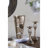 Set Of 2 Gold Aluminum Pillar Holder With Abstract Lady Design, S: 4.5X9.5", L: 4.5X11.5"